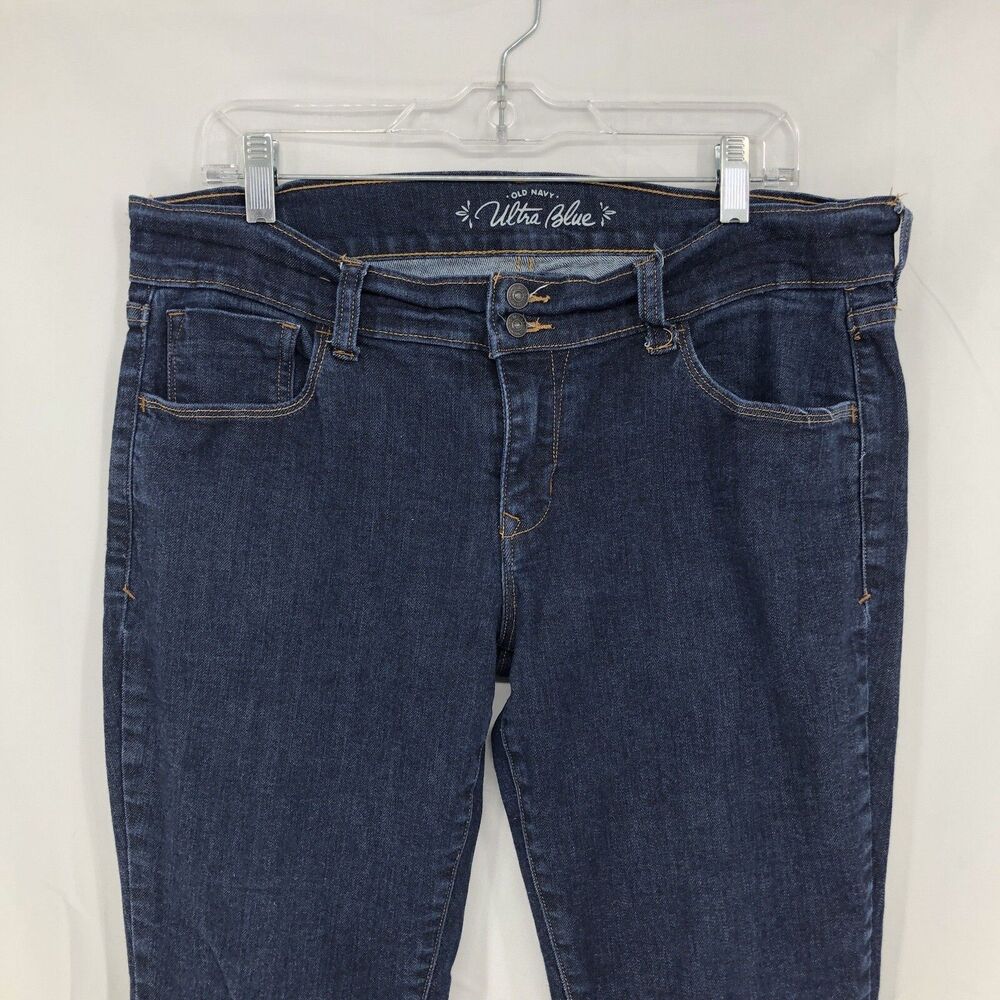OLD NAVY ULTRA BLUE Super Flare Stretch Denim Jeans 12 (36x32)